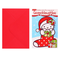 HELLO KITTY GRANDDAUGHTER CHRISTMAS CARD
