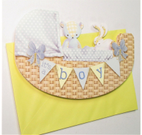 BABY BOY ROCKER CONGRATS CARD