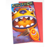 WORLD OF WARRIORS BROTHER BIRTHDAY CARD