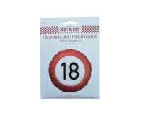 Traffic Sign 18th Birthday Foil Balloon 45cm