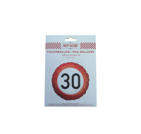Traffic Sign 30th Birthday Foil Balloon 45cm