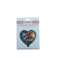 Dinosaur print heart foil balloon 45cm
