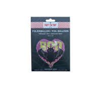 Halloween Bat Heart Shape Foil Balloon 45cm