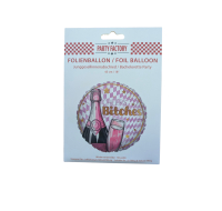 Pink Cheers Bitches Bachelorette Foil Balloon 45cm