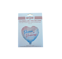 Prince Or Princess Heart Shape Gender Reveal Balloon 45cm