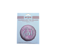 Pink Footprint It's A Girl Foil Balloon 45cm