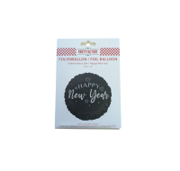 Happy New Year Foil Balloon Black 45cm