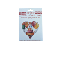 Birthday Cake Heart Foil Balloon 45cm