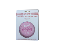 Pink Happy Birthday To You Foil Balloon 45cm