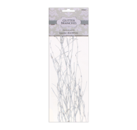 Artificial Festive Glitter Branches White 4 pcs, 24 inch