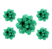 Green Polypropylene Gift Bows