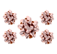 Rose Gold Metallic Shine Gift Bows