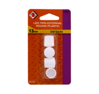 CHAIR LEG TIPS EXTERNAL ROUND PLASTIC 13MM