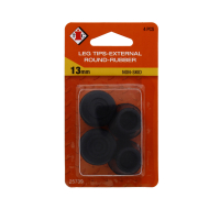 CHAIR LEG TIPS EXTERNAL ROUND RUBBER 13MM
