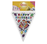 10M Happy Birthday Pennant Banner colourful party decoration