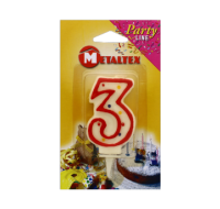 Birthday Cake Candle Age 3rd with Holder
