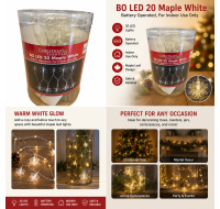 Christmas Maple Leaf White Led String Lights