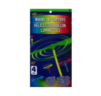 Glow in the dark sticks with propeller, 4 piece set