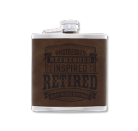 Top Bloke's Finest Pour - Personalized Hip Flask- Retired