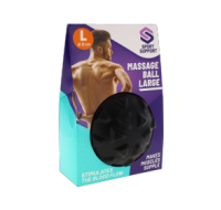 Large 12cm massage ball for targeted muscle relief.
