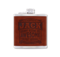 Top Bloke's Finest Pour hip flask with Jack engraving