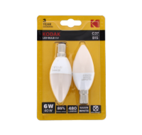 Kodak LED Bulb Candle B15 Bayonet 6W Warm White 2pk