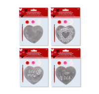 DIY rock painting kit with rock, brush, and paints