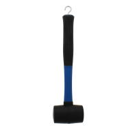 Rubber mallet with peg remover hook