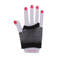 Short fishnet gloves for fashion and costumes