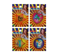 Light up clip on brooches in four designs