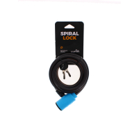 Heavy duty spiral cable lock, 1850x12mm, coiled design.