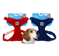 Knit dog harness, comfortable and adjustable for pets