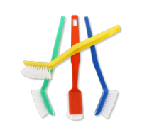 Assorted colours of large dish cleaning brushes for resale