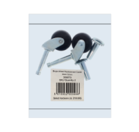 Black 32mm polypropylene castor swivel stem