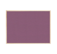 Mauve fabric covered notice board for notes and reminders