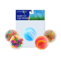 Assorted squishy toys in various colours and shapes