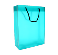 Turquoise gift bag with rope handle for wholesale