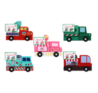 Wooden Stacking Assorted Trucks