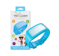 Blue Anti-Mosquito Wrist Watch Wear for mosquito protection.