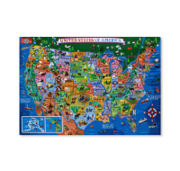 USA Map Magnetic Puzzle Board for educational play