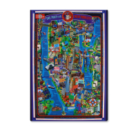 NYC Map Magnetic Puzzle Board 70 Piece