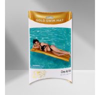 Inflatable Gold Swim Air Mattress 183 x 69 cm