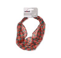 Peach butterfly print headwrap