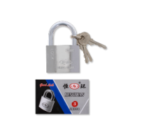 Heavy duty 50mm silver padlock for securing goods