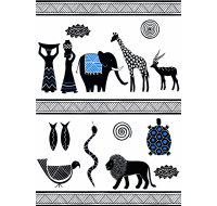 Africa themed wall deco tattoo