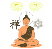 Wall deco tattoo featuring a calming Buddha design.