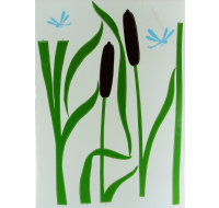 Schilf Bunt vinyl peel and stick wall decor