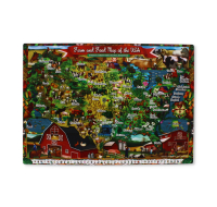 Magnetic Puzzle and Playboard Farm and Food Map USA 50 Pieces