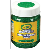 Crayola Washable Green Glitter Kids Paint 2oz