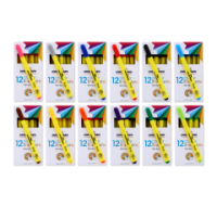 Set of 12 fine colour pens for writing and drawing
